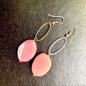 Pink & Silver Dangle Earrings